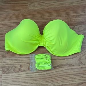 Neon yellow bikini top